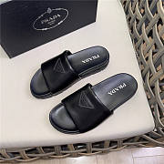 Prada Triangle-logo Pool Slides Black - 6