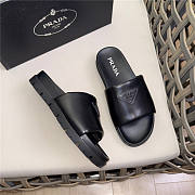 Prada Triangle-logo Pool Slides Black - 5