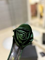 Saint Laurent Sandals Green Rose 9cm - 4