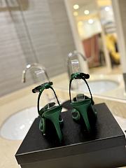 Saint Laurent Sandals Green Rose 9cm - 2