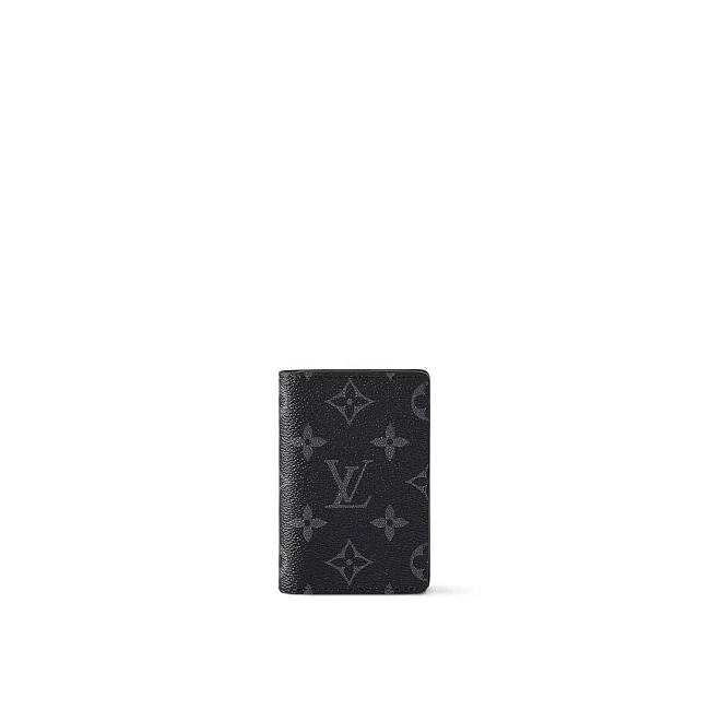 LV Pocket Organizer Monogram Eclipse Size 7.5 x 11 x 1 cm - 1