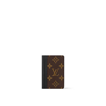 LV Pocket Organizer Monogram Macassar Canvas Size 7.5 x 11 x 1 cm