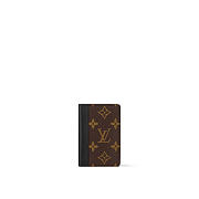 LV Pocket Organizer Monogram Macassar Canvas Size 7.5 x 11 x 1 cm - 3