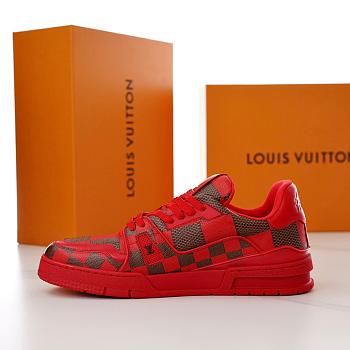 Louis Vuitton LV Trainer Sneaker Damier Pop Red 1ACN44