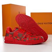 Louis Vuitton LV Trainer Sneaker Damier Pop Red 1ACN44 - 3
