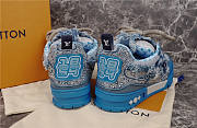 Louis Vuitton Skate Trainer Blue Swarovski Monogram 1ABMHB - 2