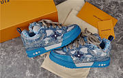 Louis Vuitton Skate Trainer Blue Swarovski Monogram 1ABMHB - 4