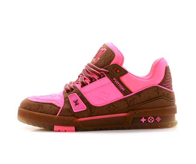 Louis Vuitton LV Trainer Brown Pink 1A85Q - 1