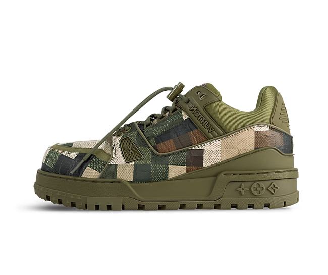 LV Trainer Maxi Sneaker Green Damoflage Damier 1ACNCZ - 1
