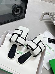 Bottega Veneta Patch Flat Mules Black White - 6