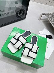 Bottega Veneta Patch Flat Mules Black White - 5