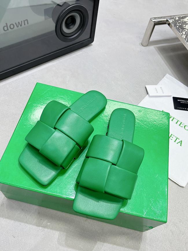 Bottega Veneta Patch Flat Mules Green - 1