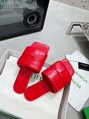Bottega Veneta Patch Flat Mules Red - 5