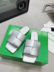 Bottega Veneta Patch Flat Mules Silver - 1