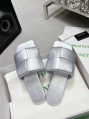 Bottega Veneta Patch Flat Mules Silver - 6