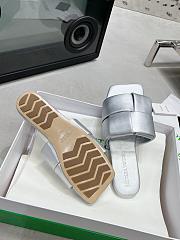 Bottega Veneta Patch Flat Mules Silver - 5