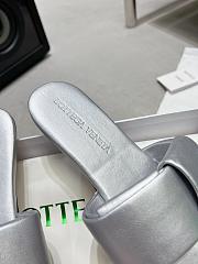 Bottega Veneta Patch Flat Mules Silver - 4