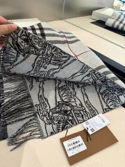 Burberry Plaid Scarf 1160 Black Size 210x45cm - 4