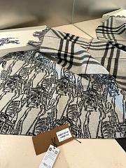 Burberry Plaid Scarf 1160 Black Size 210x45cm - 2