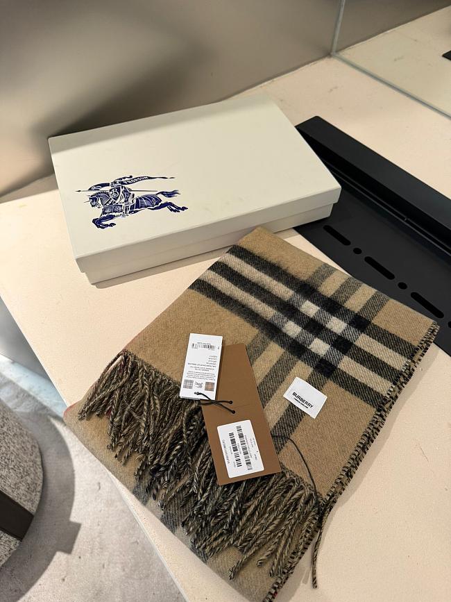 Burberry Plaid Scarf 1160 Brown Size 210x45cm - 1