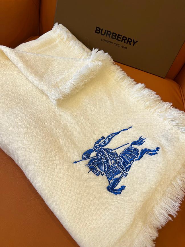 Burberry Scarf Cashmere 1157 White Size 200x100cm - 1