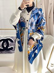 Dior Cashmere Lion Square Scalf 1117 Blue Size140x140cm - 4