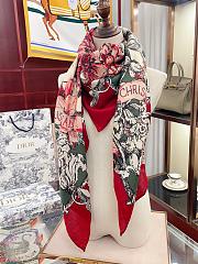 Dior Cashmere Lion Square Scalf 1117 Red Size140x140cm - 1