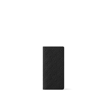 LV Brazza Wallet Monogram Taurillon Leather Size 10 x 19 x 2 cm