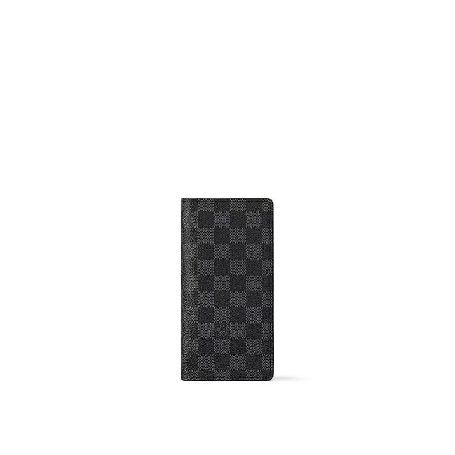 LV Customizable Brazza Wallet Damier Graphite Canvas 10 x 19 x 2 cm - 1