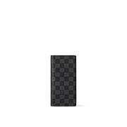 LV Customizable Brazza Wallet Damier Graphite Canvas 10 x 19 x 2 cm - 1