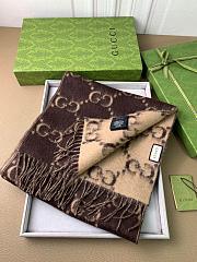 Gucci Scarf Unisex Brown 1132 Size 196x32cm - 6