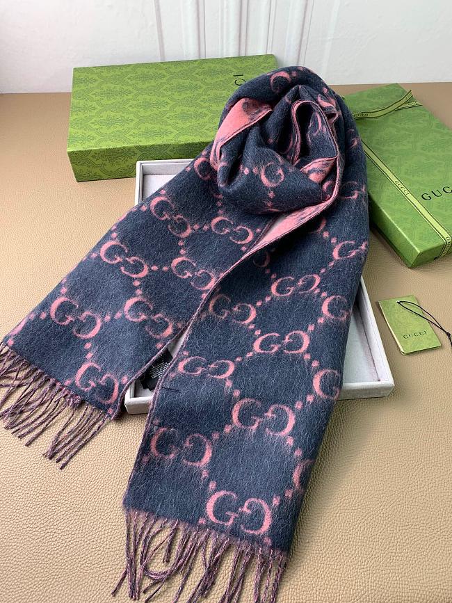 Gucci Scarf Unisex Pink 1132 Size 196x32cm - 1