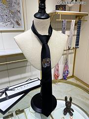Gucci Tiger Embroidery Silk Necktie 1122 Size 7cm - 4