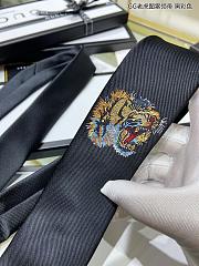 Gucci Tiger Embroidery Silk Necktie 1122 Size 7cm - 2