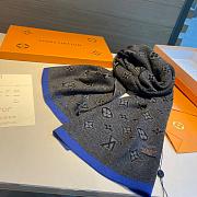 LV Eclipse Scarf Black Blue 1138 Size 200x30cm - 1