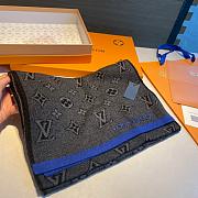 LV Eclipse Scarf Black Blue 1138 Size 200x30cm - 5