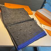 LV Eclipse Scarf Black Blue 1138 Size 200x30cm - 3