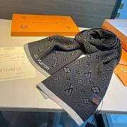 LV Eclipse Scarf Black Grey 1138 Size 200x30cm - 1