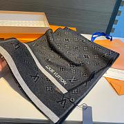 LV Eclipse Scarf Black Grey 1138 Size 200x30cm - 2
