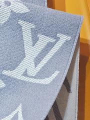 LV Monogram Cashmere Scarf Grey 1154 Size 186x34cm - 2