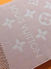 LV Monogram Cashmere Scarf Pink 1154 Size 186x34cm - 6