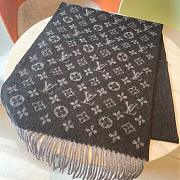 LV Monogram Scarf Black 1147 Size 200x35cm - 4