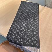 LV Monogram Scarf Black 1147 Size 200x35cm - 3