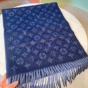 LV Monogram Scarf Blue 1147 Size 200x35cm - 6