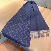LV Monogram Scarf Blue 1147 Size 200x35cm - 3