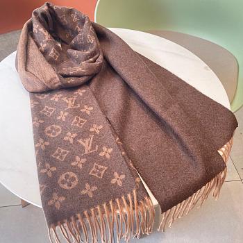 LV Monogram Scarf Brown 1147 Size 200x35cm