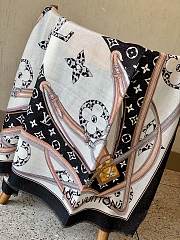 LV Scarf 1059 Pink Black Size 100x200cm - 6