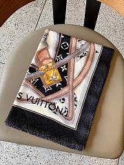 LV Scarf 1059 Pink Black Size 100x200cm - 5
