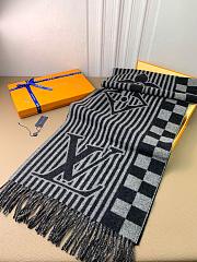 LV Scarf for Men Black 1136 - 4