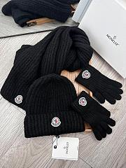Moncler Wool Beanie Scalf Gloves Set Black 1164 - 3